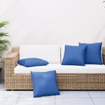 vidaXL Coussins de canapé 4 Pièces bleu royal 50x50 cm tissu