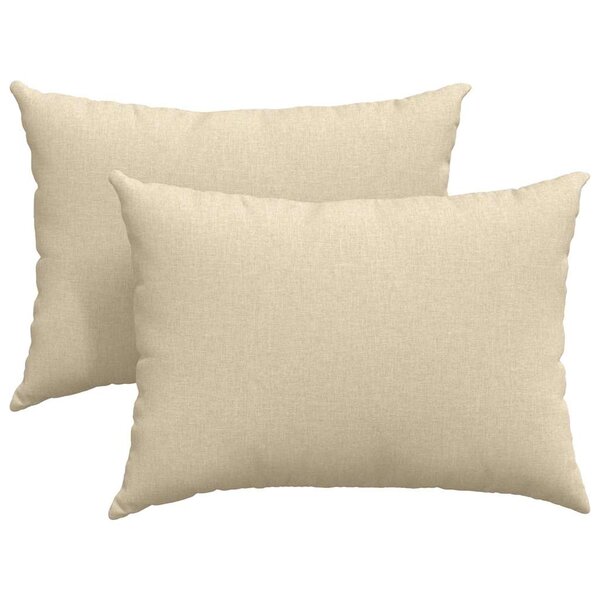 vidaXL Coussins de canapé 2 Pièces Crème 70 x 50 cm tissu