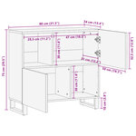 vidaXL Buffet 80x34x75 cm bois d'acacia massif