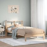 vidaXL Lit bibliothèque sans matelas 100x200 cm bois massif de pin