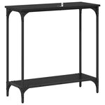vidaXL Table console Chêne noir 75 x 30.5 x 75 cm Bois d'ingénierie