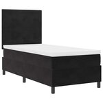 vidaXL Lit à ressorts avec matelas Noir 80 x 200 cm Velours