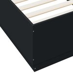vidaXL Cadre de lit avec LED sans matelas noir 90x200 cm