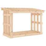 vidaXL Support pour bois de chauffage 108x64 5x77 cm Bois de pin