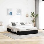 VidaXL Cadre de lit ottoman sans matelas noir 140x200 cm velours