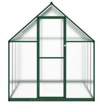 vidaXL Serre avec cadre de base vert 224x169x195 cm aluminium