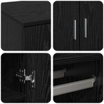 vidaXL Haut de Mobilier Chêne noir 80 x 39 x 178 cm Bois d'ingénierie