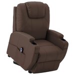 vidaXL Fauteuil Marron Similicuir