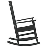 vidaXL Chaise à bascule de jardin noire 65x84x114 cm en HDPE