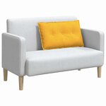 vidaXL Coussin de Dos Jaune clair 80 x 50 cm Tissu en velours côtelé