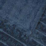 vidaXL Jeté Bleu marine 200 x 150 cm Toison