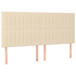 vidaXL Sommier à lattes de lit et matelas et LED Crème 180x200cm Tissu