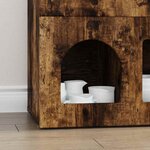 vidaXL Buffet Chêne fumé 80 5 x 35 x 59 cm Bois d'ingénierie