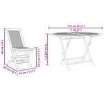 vidaXL Ensemble de salle à manger pour jardin 5 Pièces Marron Teck massif