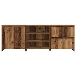 vidaXL Buffet 3 Pièces Bois ancien 70 x 41 x 75 cm Bois d'ingénierie