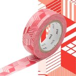Masking Tape MT 1 5 cm Géométrie rouge