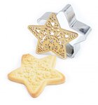 Kit pour biscuit en relief étoile + 2 stylos au chocolat vert et vert d'eau