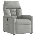 vidaXL Fauteuil inclinable électrique gris clair tissu microfibre