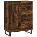 vidaXL Buffet haut Chêne fumé 69 5x34x180 cm Bois d'ingénierie