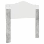 vidaXL Tête de lit avec tête de lit Gris béton 80 cm Bois d'ingénierie
