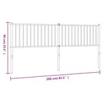 vidaXL Tête de lit de remplacement métal noir 200 cm