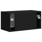 vidaXL Meuble TV mural Noir 60 x 31 x 29.5 cm Bois d'ingénierie