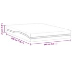 vidaXL Matelas Blanc  Gris 140 x 200 cm Mousse