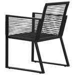 vidaXL Ensemble à manger d'extérieur 5 Pièces Rotin PVC Noir