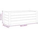 vidaXL Lit surélevé de jardin PP Moka 100x43x35 cm