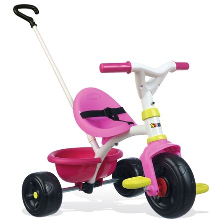 Smoby tricycle bébé 2 en 1 be fun rose