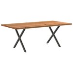 vidaXL Table à manger marron clair bois de chêne massif rectangulaire