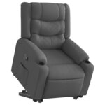 vidaXL Fauteuil inclinable Gris foncé Tissu