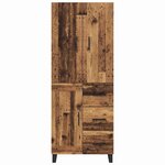 vidaXL Haut Armoire 2 Pièces Bois Ancien Bois Aggloméré et Verre