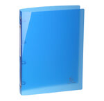 Classeur 4 anneaux 15mm IDERAMA PP polypropylène 5/10e - A4  bleu clair x 20 EXACOMPTA