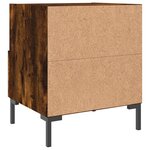 vidaXL Table de chevet chêne fumé 40x35x47 5 cm bois d’ingénierie