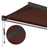 vidaXL Auvent rétractable automatique marron 350x250 cm