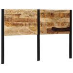vidaXL Tête de lit 160 cm bois massif manguier et fer