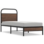 vidaXL Cadre de lit sans matelas 80x200cm chêne marron bois ingénierie