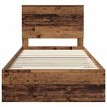 vidaXL Cadre de lit Bois ancien 100 x 200 cm Bois d'ingénierie