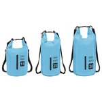 vidaXL Sac sec avec fermeture éclair Bleu 20 L PVC