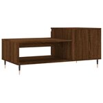 vidaXL Table basse Chêne marron 100x50x45 cm Bois d'ingénierie
