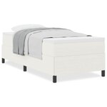 vidaXL Cadre de lit Crème 100 x 200 cm Tissu en velours côtelé