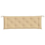 vidaXL Coussins de banc de jardin lot de 2 beige mélangé tissu