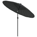 vidaXL Parasol d'extérieur avec mât en aluminium 270 cm Anthracite