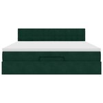 VidaXL Cadre de lit ottoman avec matelas vert foncé 160x200 cm velours