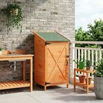vidaXL Abri de jardin Marron 59 5 x 56 x 113 5 cm Bois de Sapin Massif