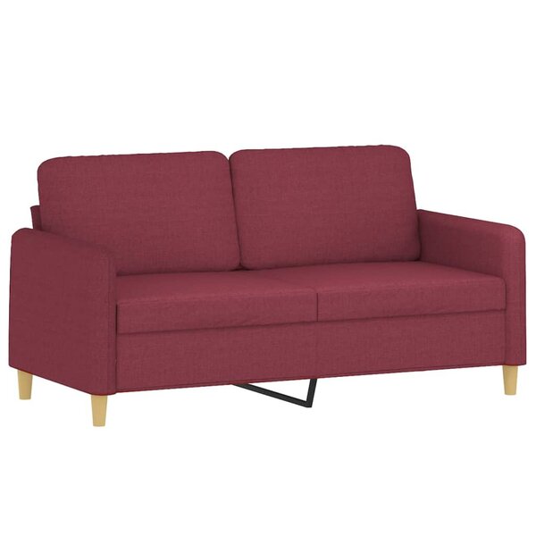 vidaXL Canapé à 2 places Rouge bordeaux 140 cm Tissu