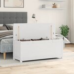 vidaXL Banc Blanc 110x41x76 5 cm Bois de pin massif