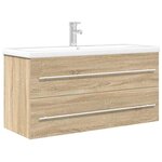 vidaXL Ensemble de meubles de salle de bain 2 Pièces chêne sonoma