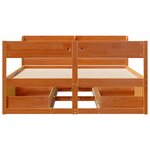 vidaXL Cadre de lit sans matelas cire marron 150x200cm bois pin massif
